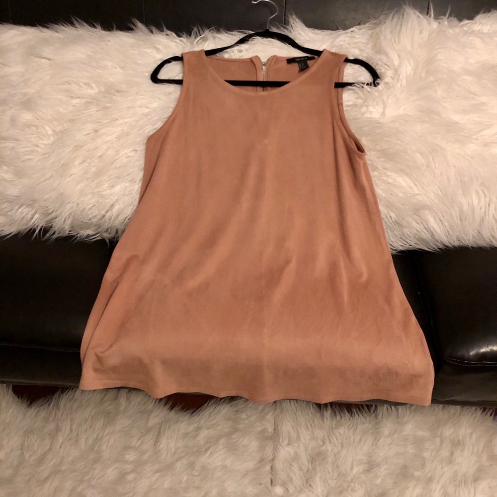 Suede tan Babydoll dress